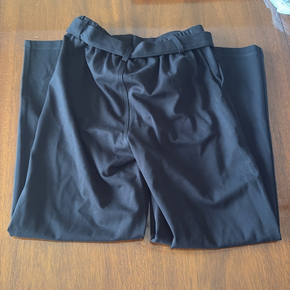 NWOT Black Kut From The Kloth Elastic Belted Back Pleated Wide Leg Pant- Size 6 - Picture 7 of 11